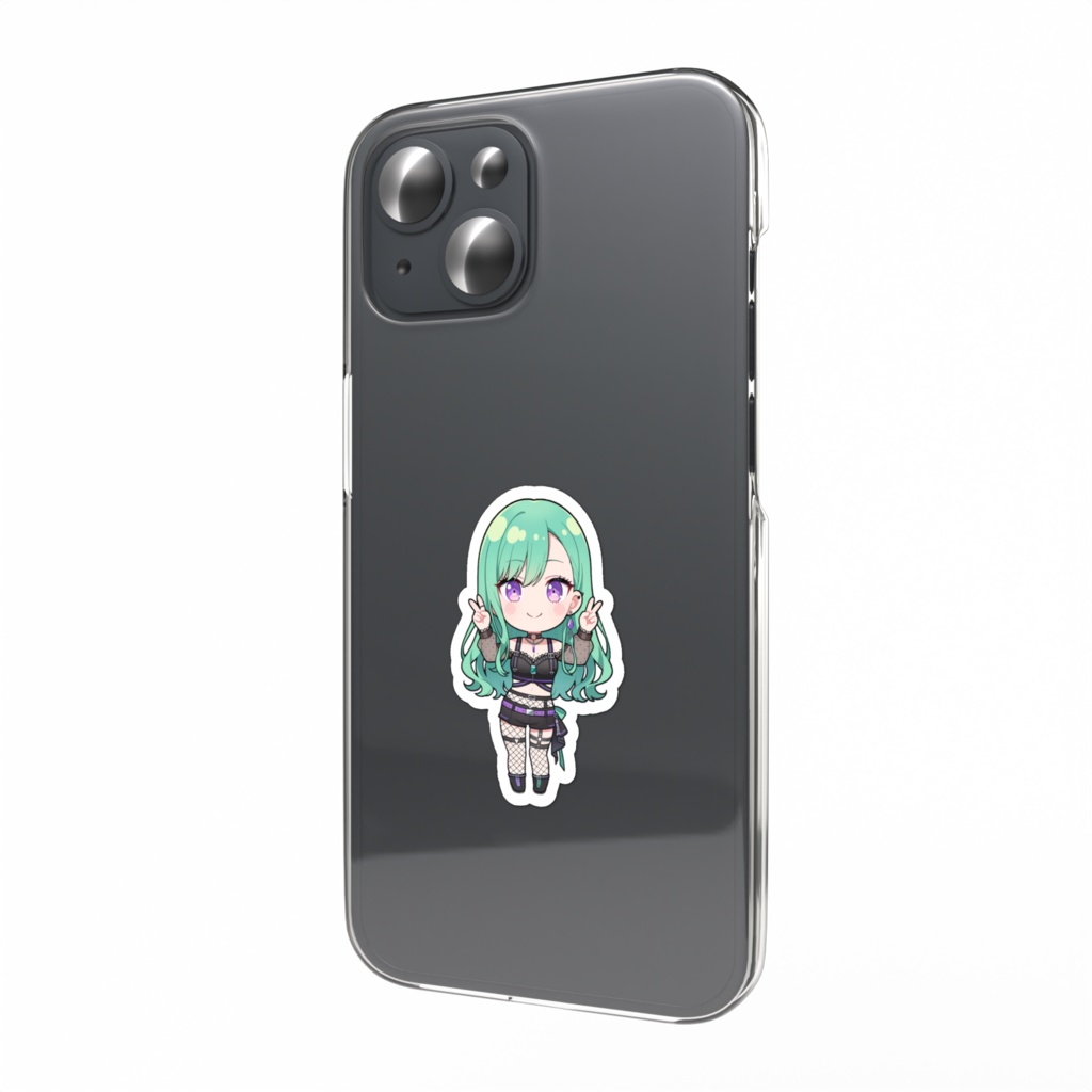 【非公式】八雲べに_ダブルピース_スマホステッカー