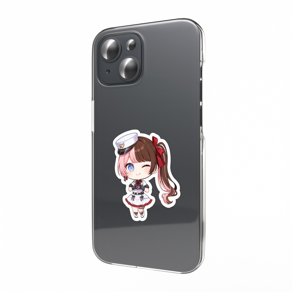 【非公式】橘ひなの（白軍服）_ハート_スマホステッカー