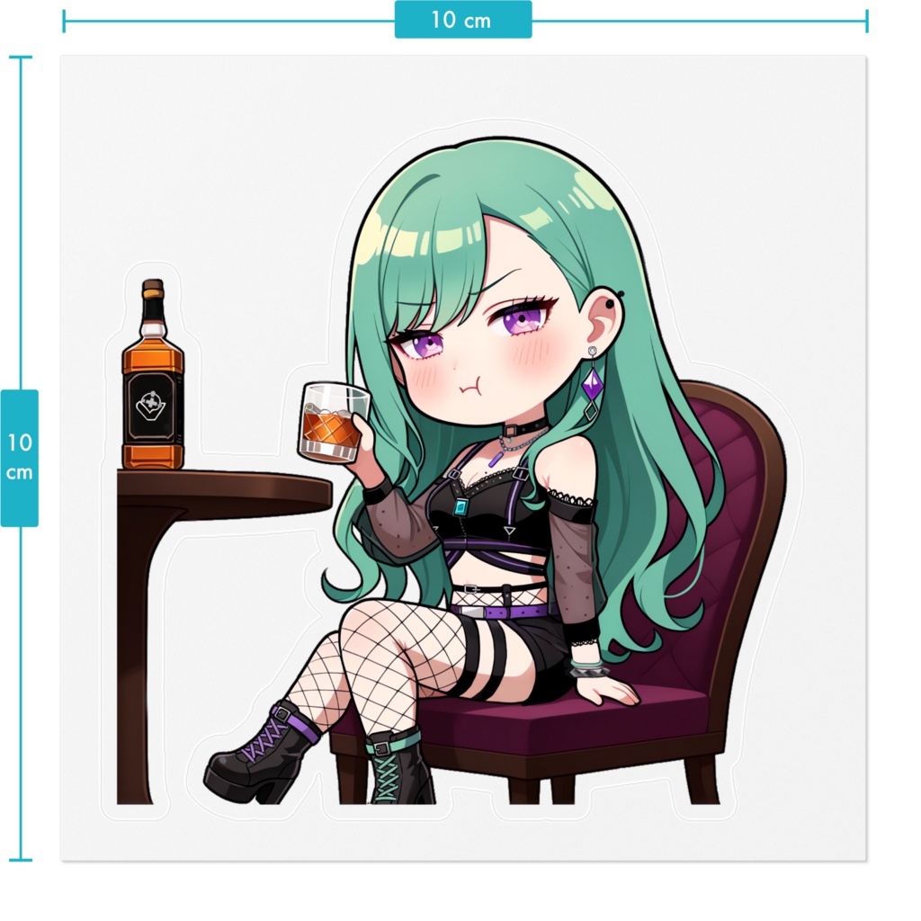 【非公式】八雲べに_酔っ払い_ステッカー