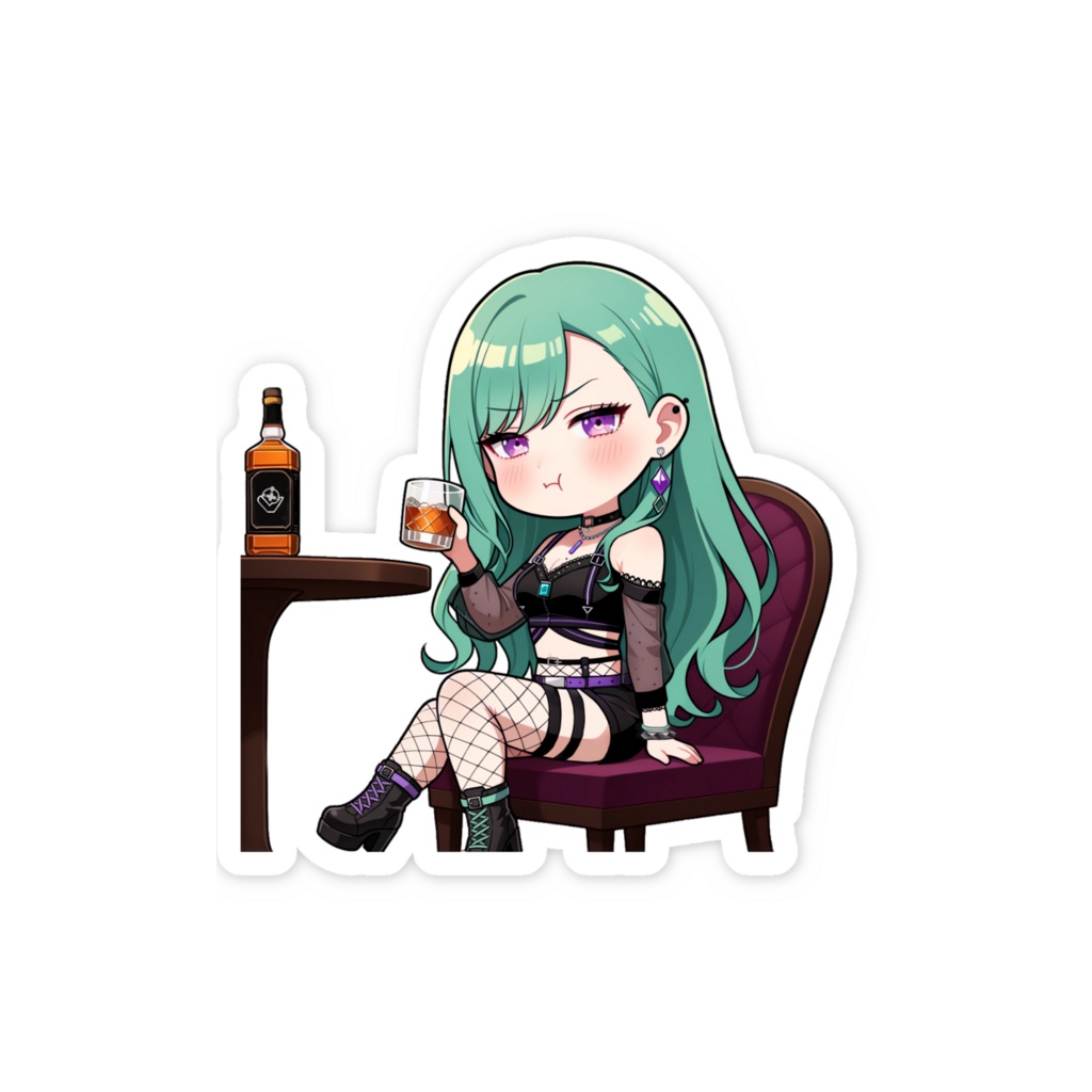 【非公式】八雲べに_酔っ払い_スマホステッカー