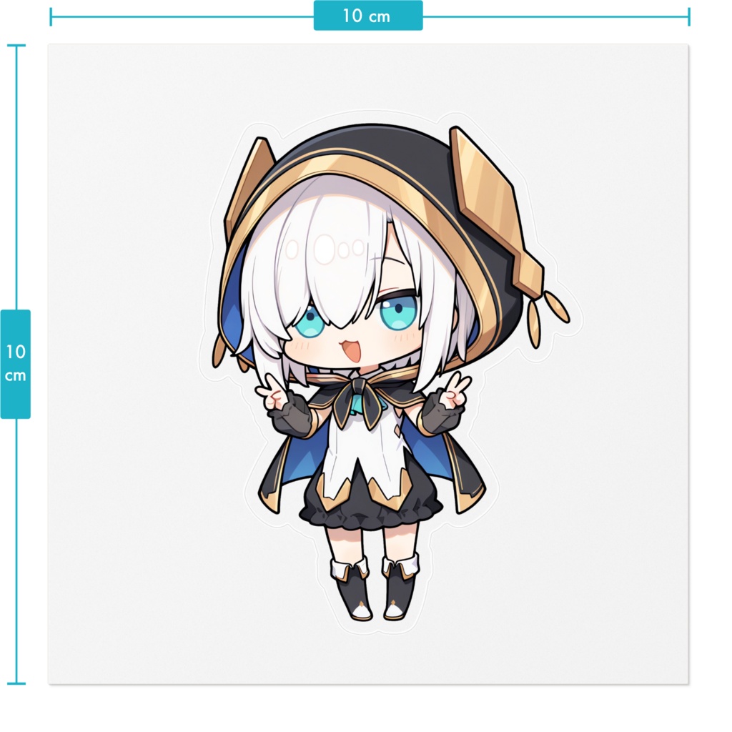 【非公式】アルス・アルマル_ダブルピース_ステッカー