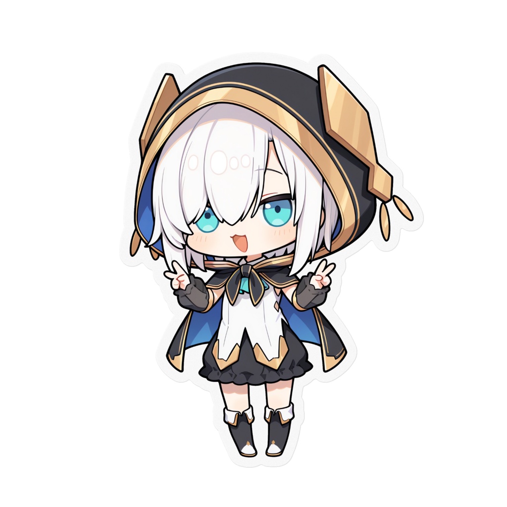 【非公式】アルス・アルマル_ダブルピース_ステッカー