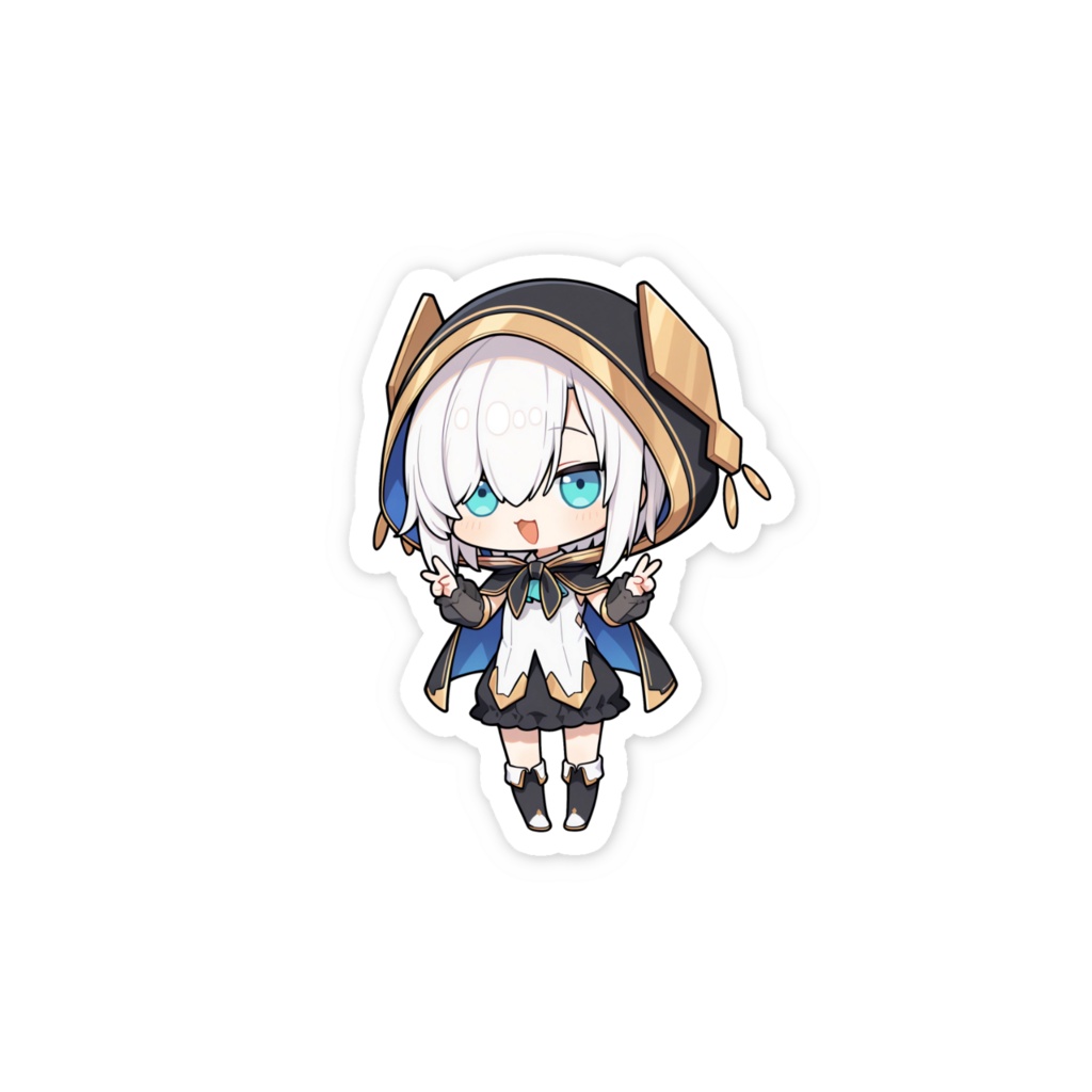 【非公式】アルス・アルマル_ダブルピース_スマホステッカー