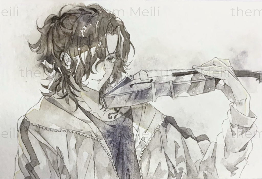 原画イラスト　水彩　HALU