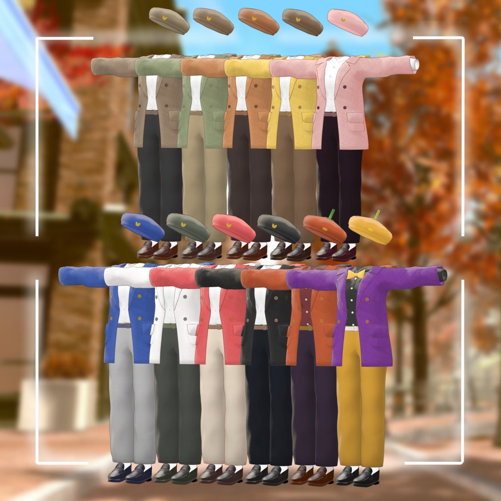 🎃ハロウィンアプデ!!🎃 PreppyUrbanSet、街灯りの詩セット【10+αアバター対応】