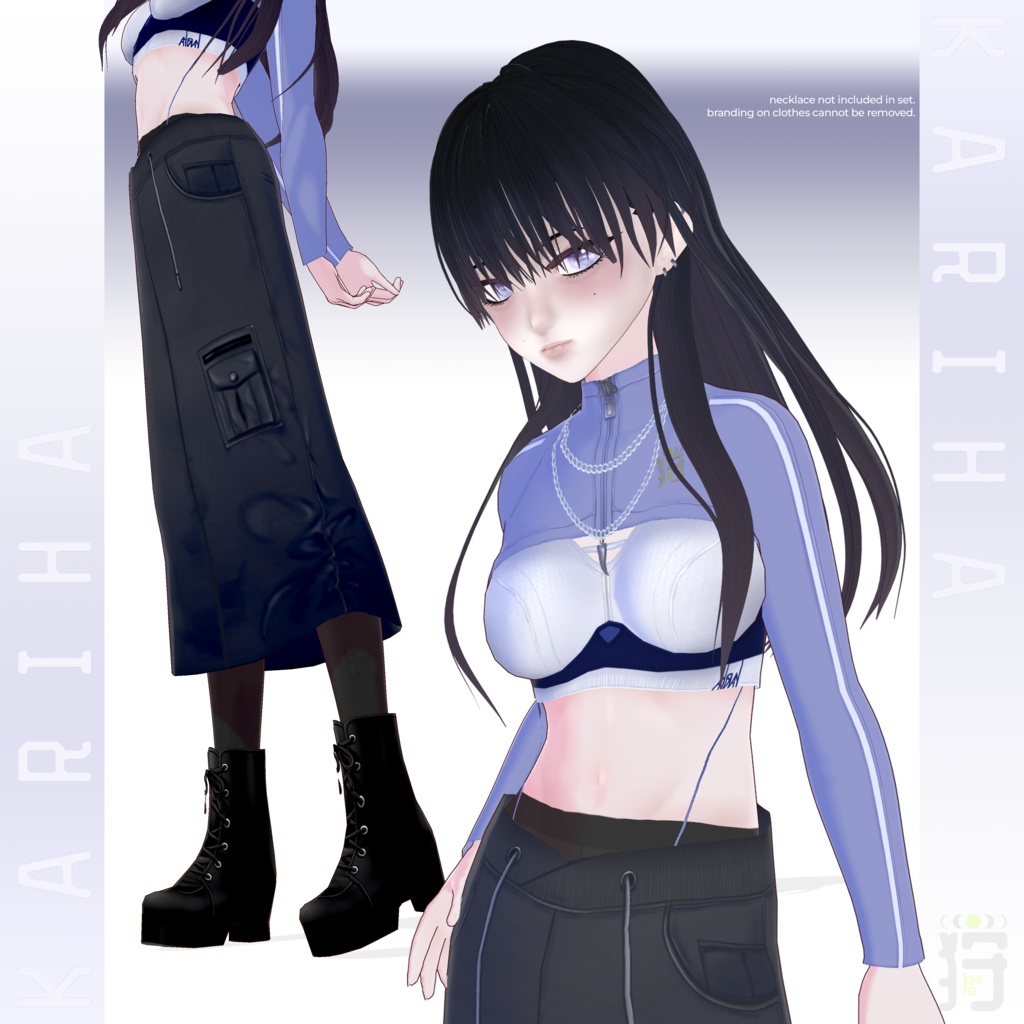 【VRoid】Cropped Style x Cargo Skirt | #KarihaVR