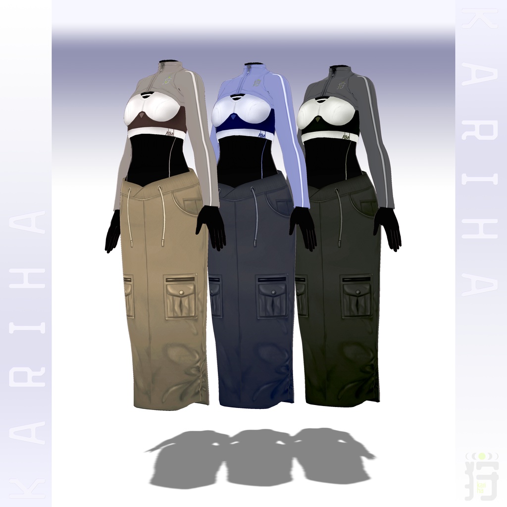 【VRoid】Cropped Style x Cargo Skirt | #KarihaVR