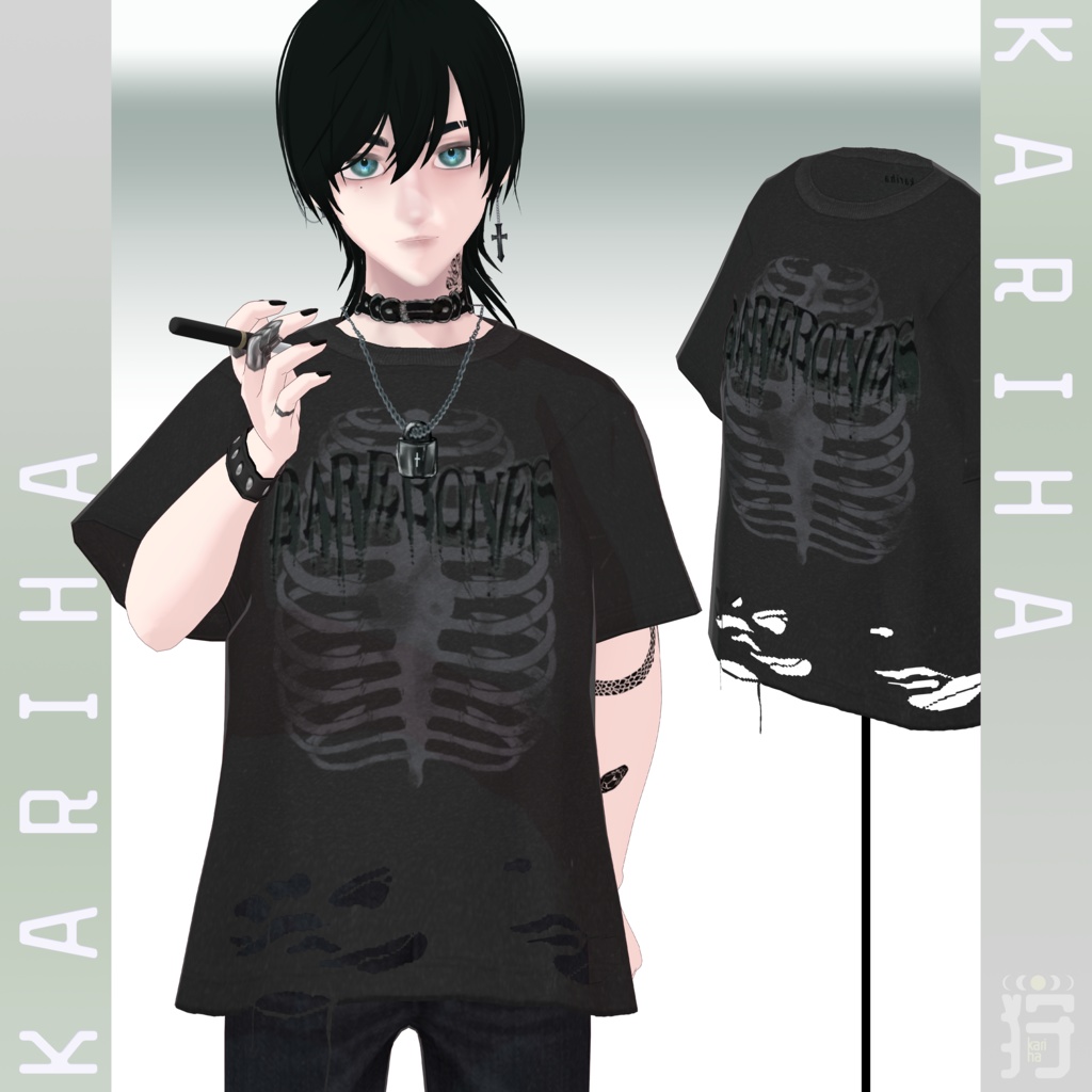 【VRoid】Distressed Tee デストロイT | #KarihaVR
