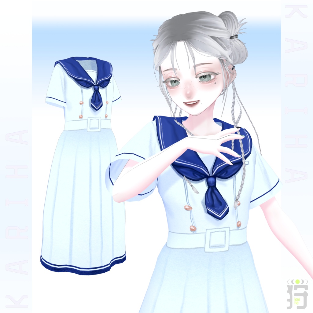 *FREE 無料版あり【VRoid】Sailor Dress セーラードレス | #KarihaVR