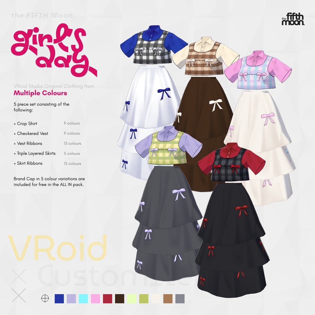 【VRoid】Girl's Day *SALE* | mix&match colours | #theFIFTHMoon