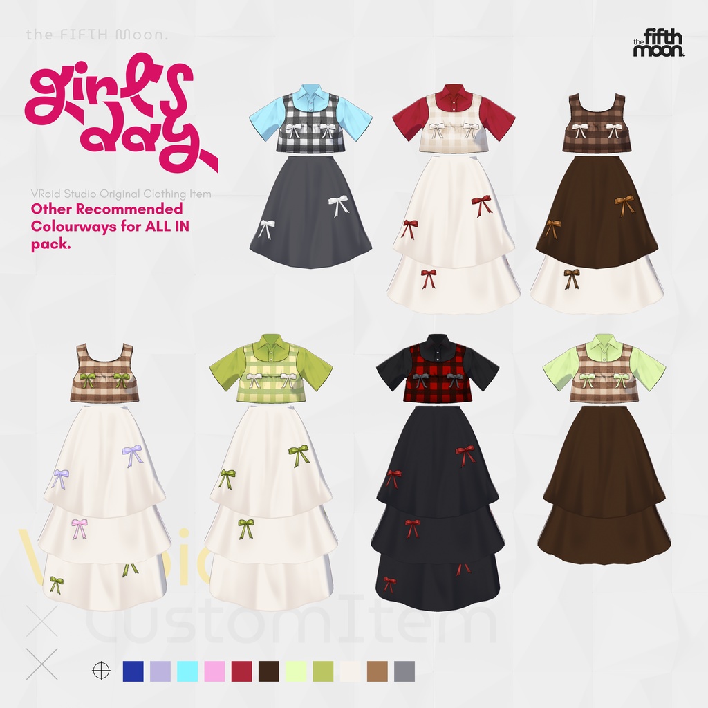 【VRoid】Girl's Day *SALE* | mix&match colours | #theFIFTHMoon