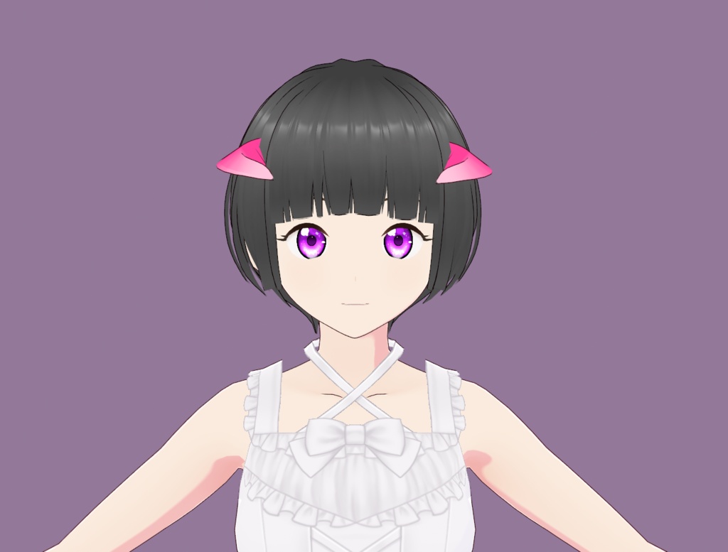 FREE - Pink Succubus Horns Preset for VRoid Stable