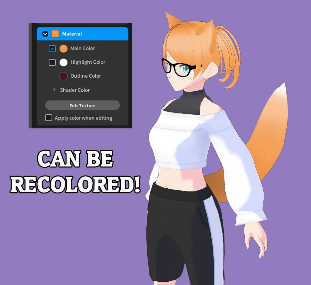 FREE - Simple Fox Tail for VRoid Stable