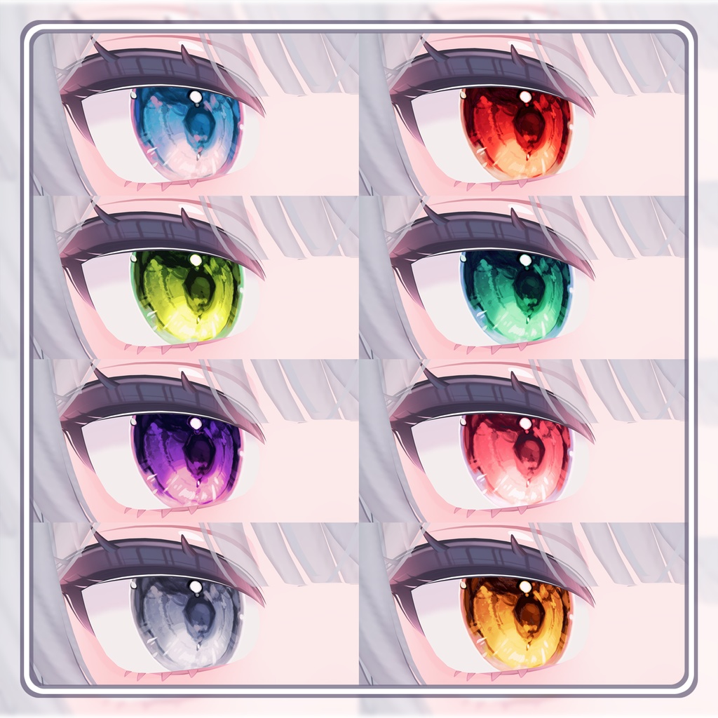 【16 Avatars】 Obje Eye Textures (8色 8Color)