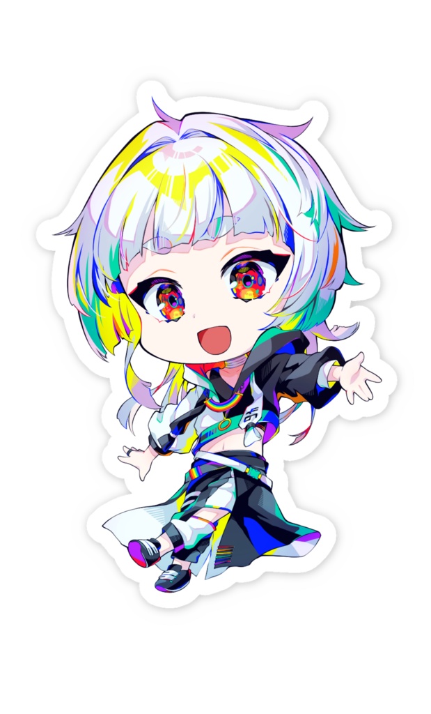 デフォルメスマホステッカー -単品 or 3枚セット-