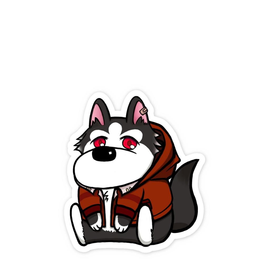 スマホステッカー おおかみくん