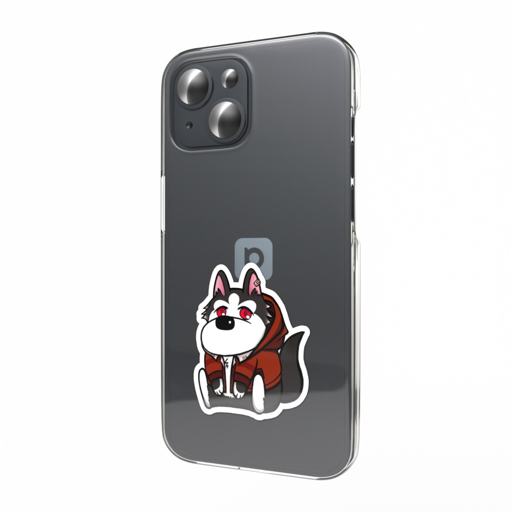 スマホステッカー　おおかみくん