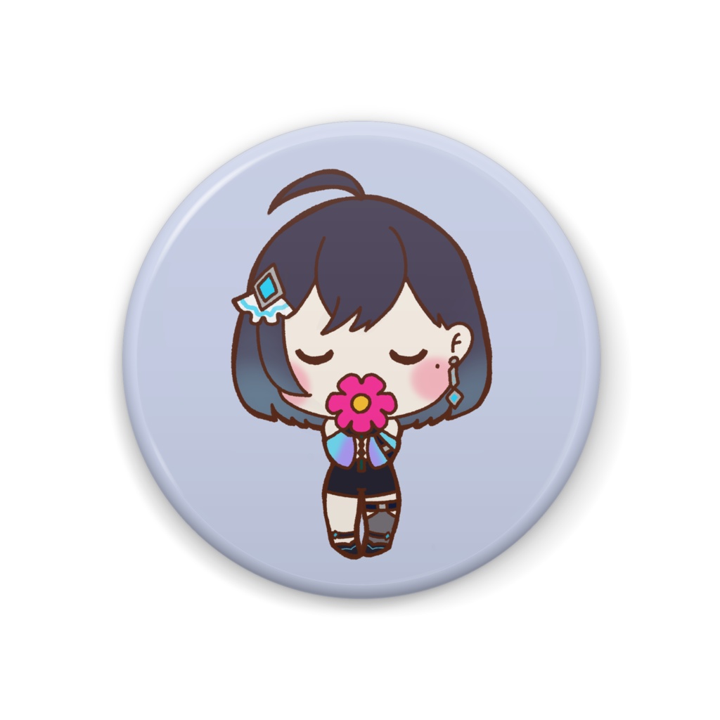 ほわほわイラスト缶バッチ_ほのか