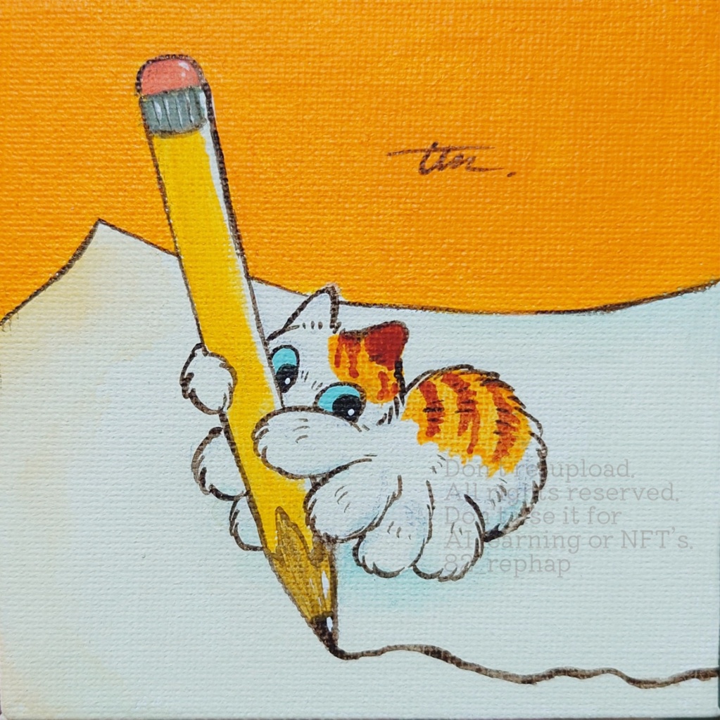 クモネコ原画ミニキャンバス