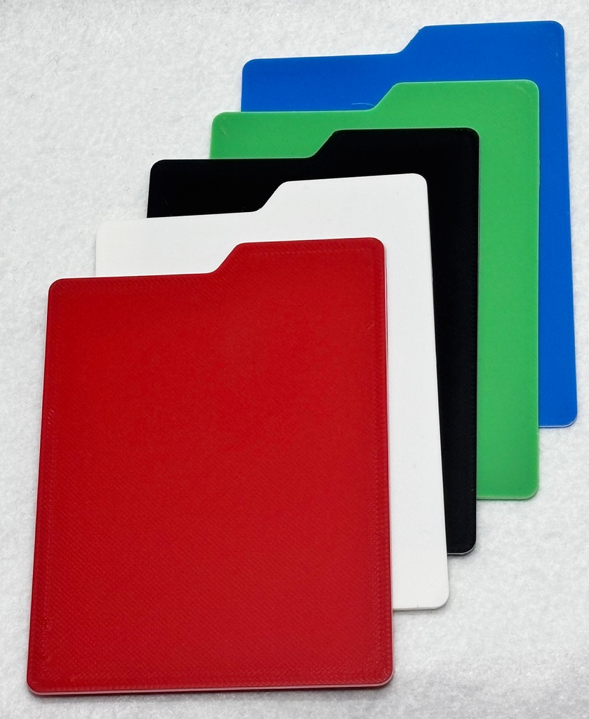 TCG縦向きセパレーター/5色セット(白、黒、赤、緑、青)