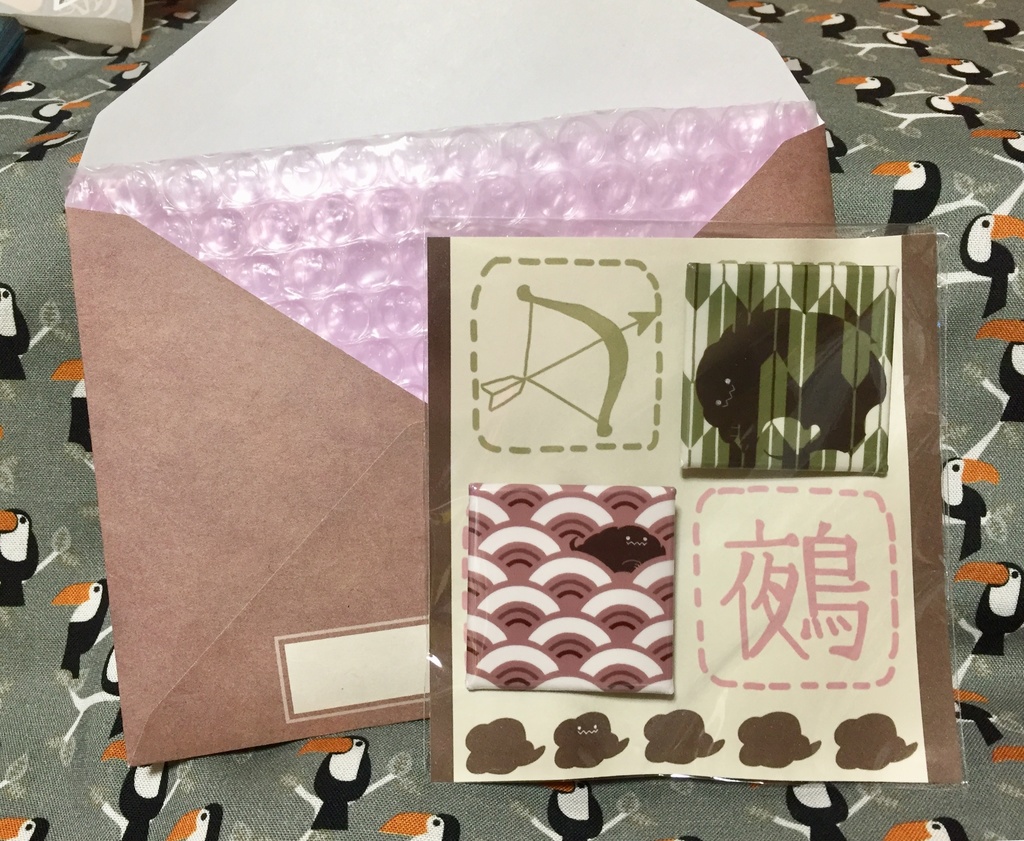 鵺と獅子王と鶴丸の缶バッチ他