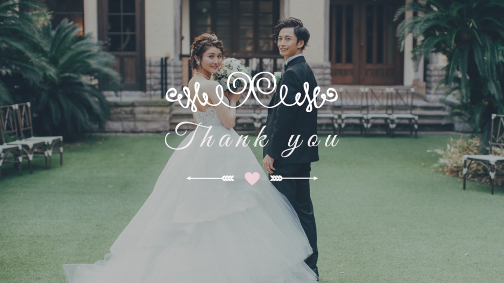 【結婚式ムービー素材】ウェディングロゴアニメーション5種|オープニング・プロフィール対応