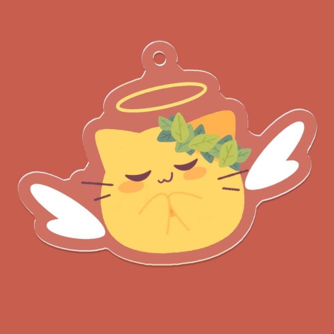 天使にゃんぷっぷーアクリルキーホルダー