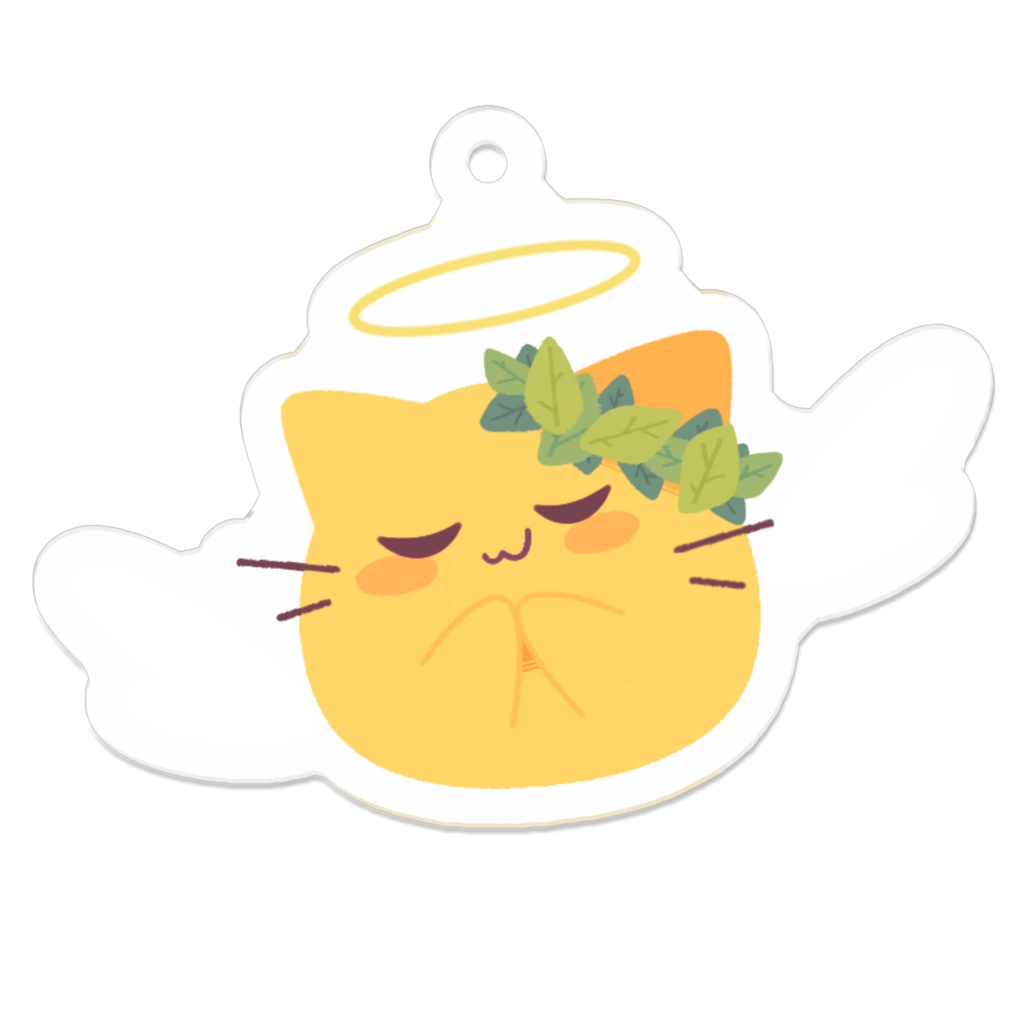 天使にゃんぷっぷーアクリルキーホルダー