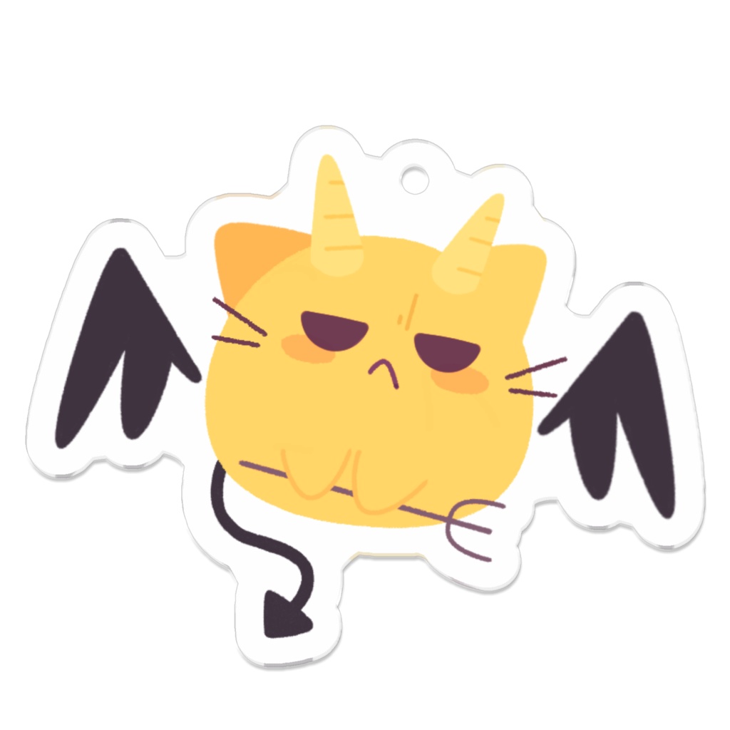 悪魔にゃんぷっぷーアクリルキーホルダー