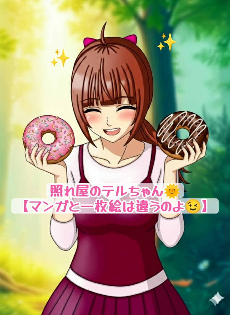 照れ屋のテルちゃん🌞【マンガと一枚絵は違うのよ😉】