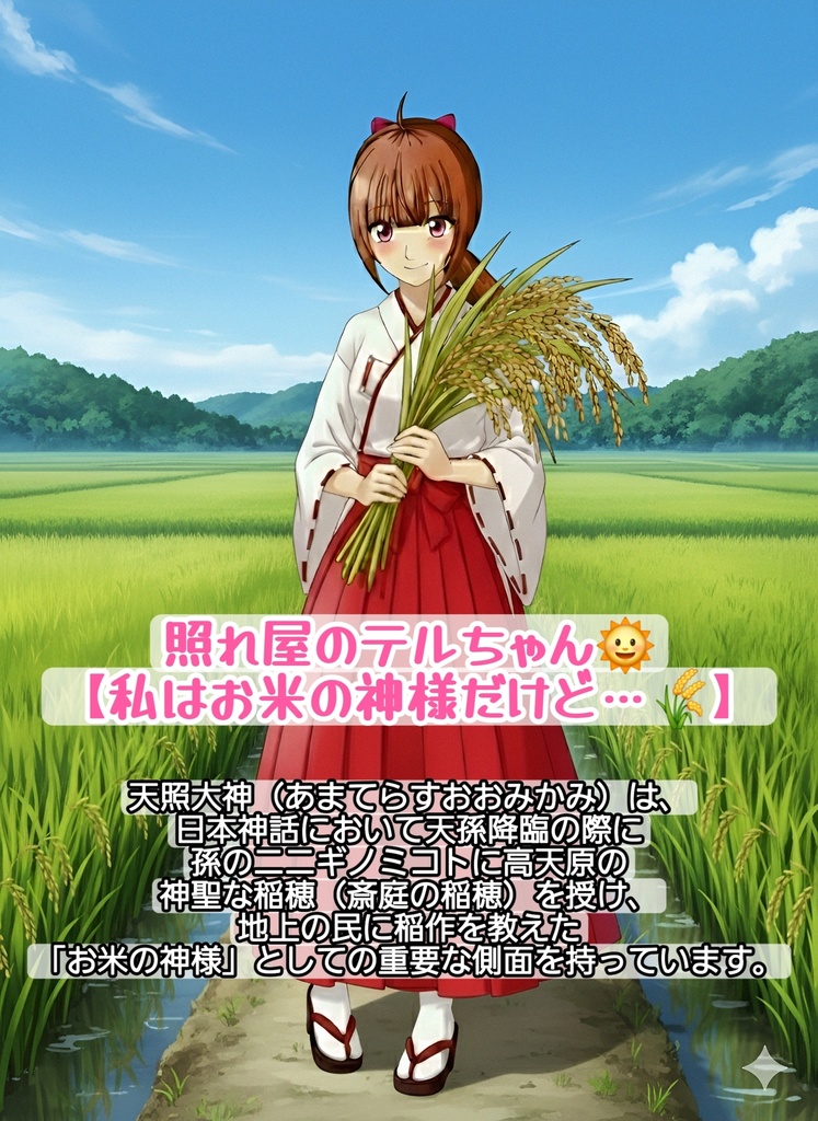 照れ屋のテルちゃん🌞 【私はお米の神様だけど…】