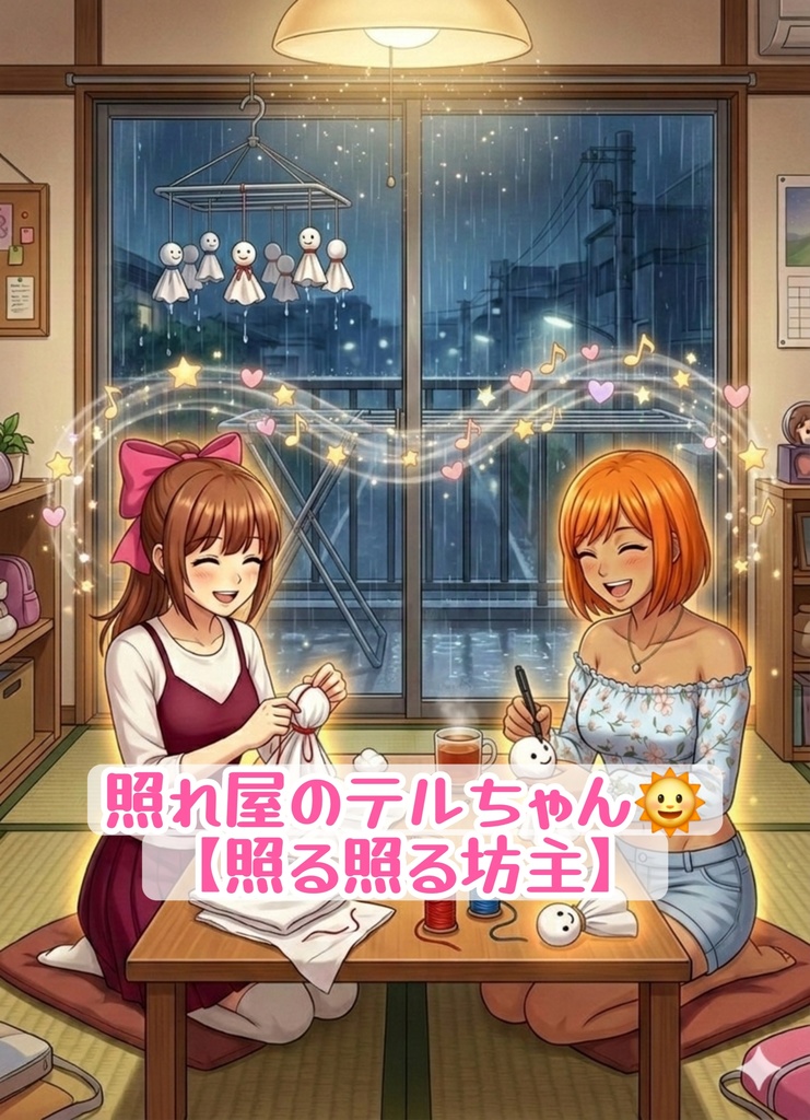 照れ屋のテルちゃん🌞 【照る照る坊主】