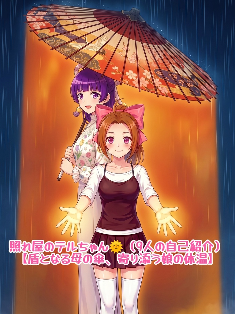 照れ屋のテルちゃん🌞(9人の自己紹介)』 【盾となる母の傘、寄り添う娘の体温】