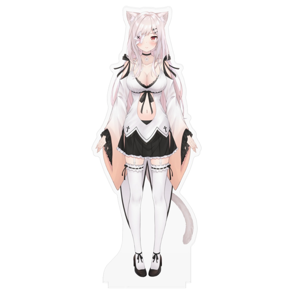 【大きめVer.】アクリルフィギュア160x160【猫紅ぜろ/Vtuber】