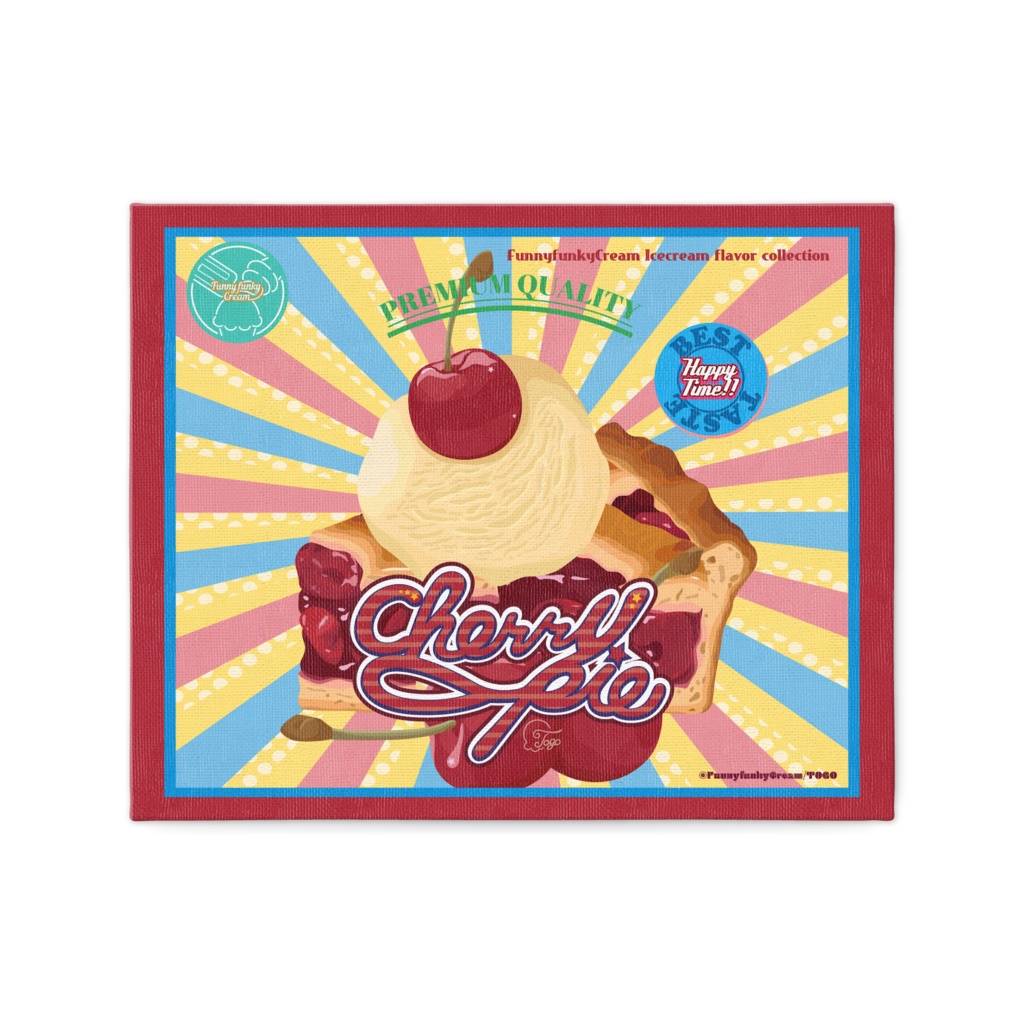 Icecream Illustration-Cherry pie-