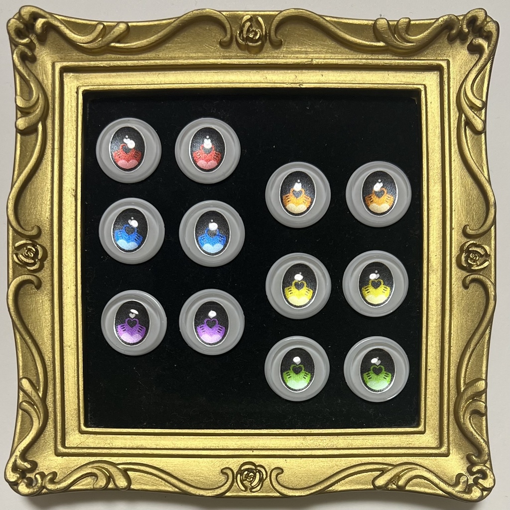 22mm相当 カボションアイ(ビビッドハート)