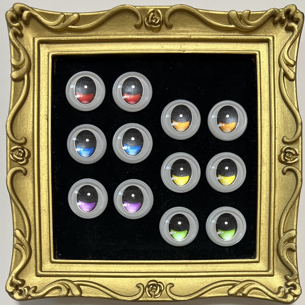 22mm相当 カボションアイ(くろ)