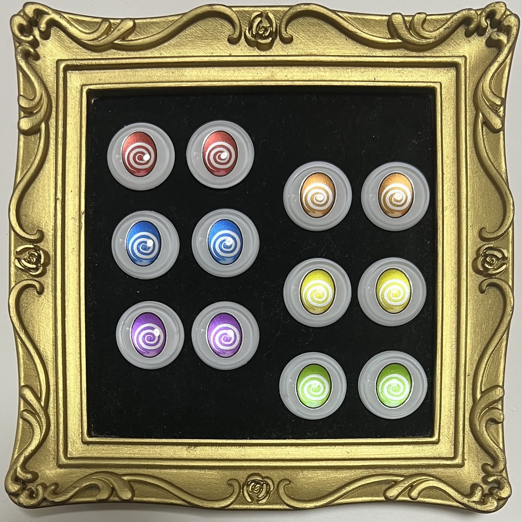 22mm相当 カボションアイ(白ぐる)