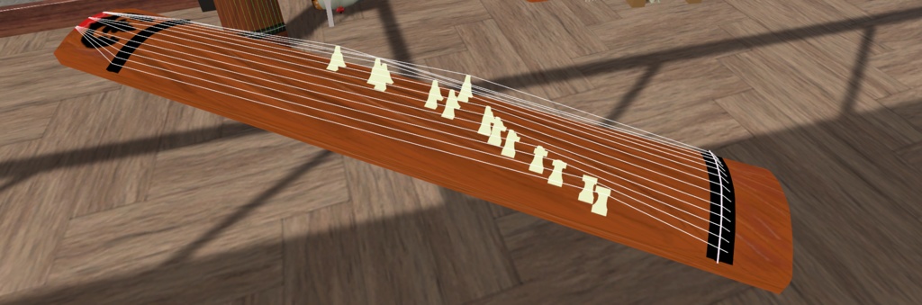 3Dモデル「琴」　演奏機能実装