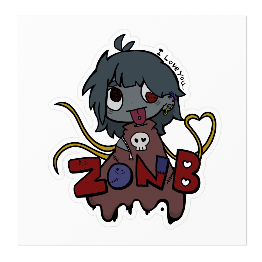 ゾンB子のどこでも一緒シール