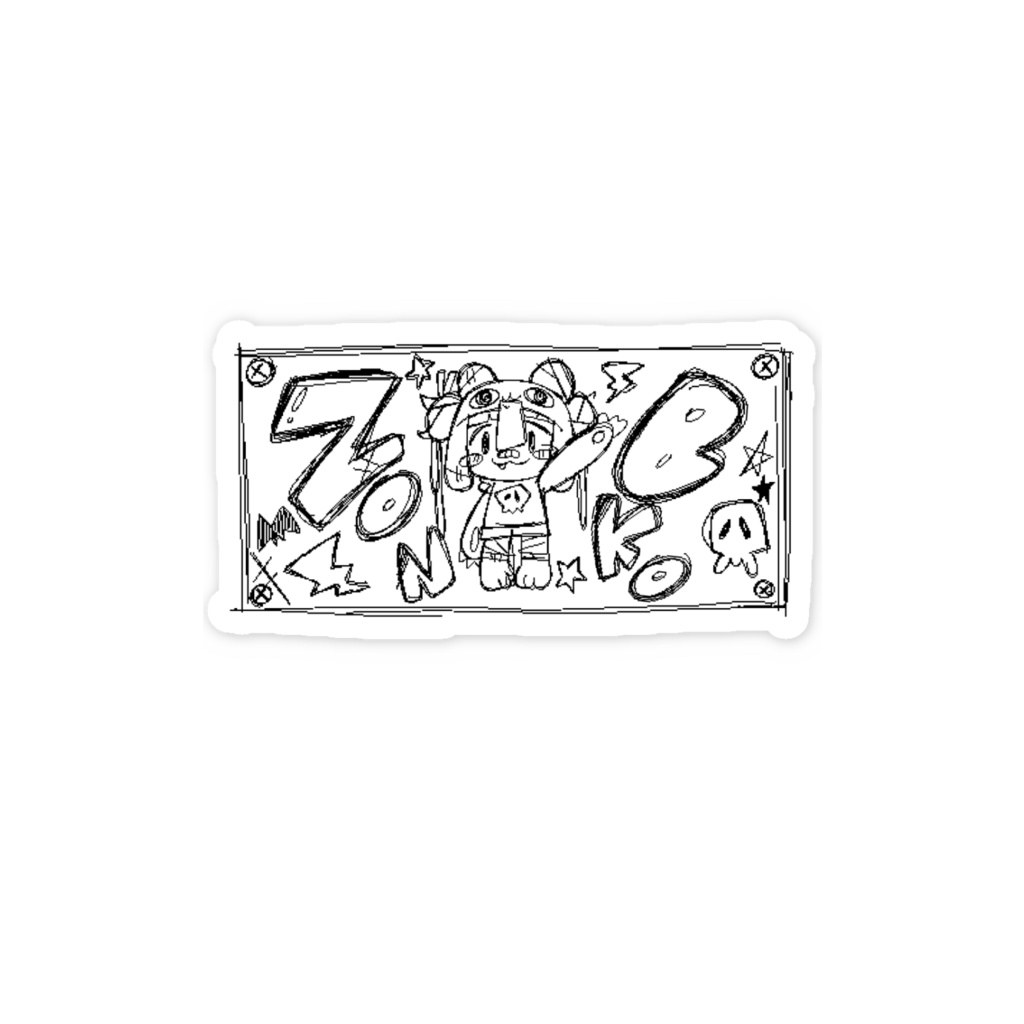 チャイナゾンB子Tシャツステッカー