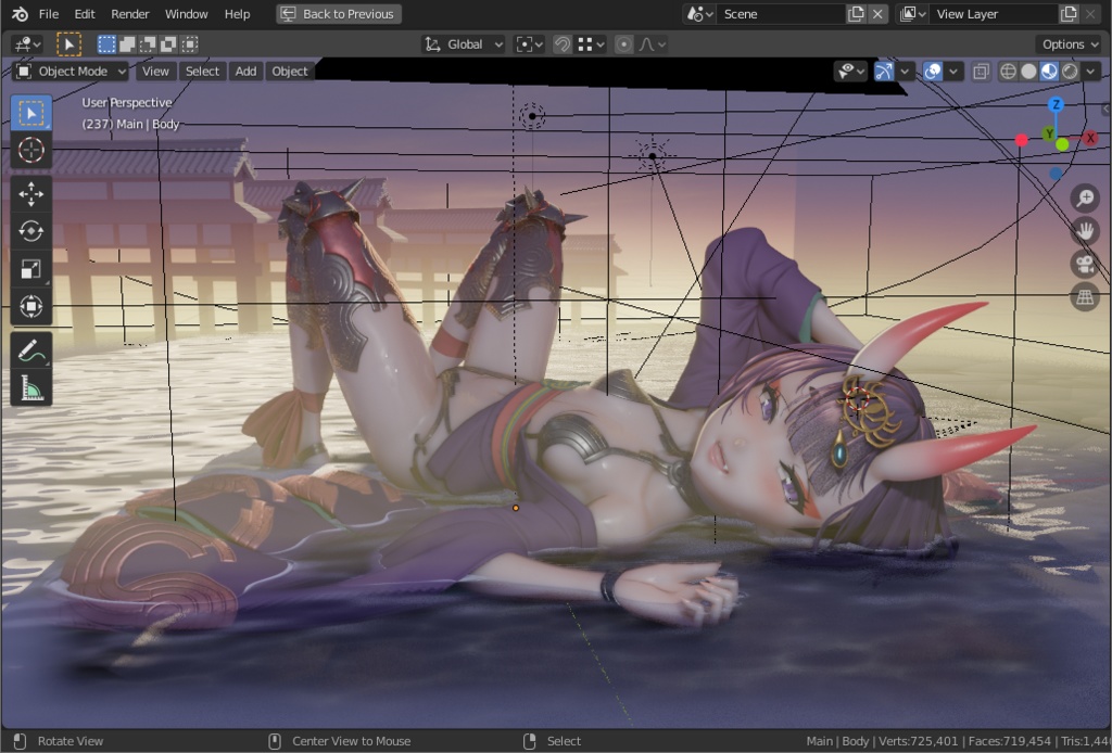 酒呑童子 (Shuten Douji) (blend file)