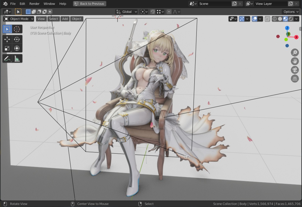 セイバー・ブライド (Saber Bride) (blend file)