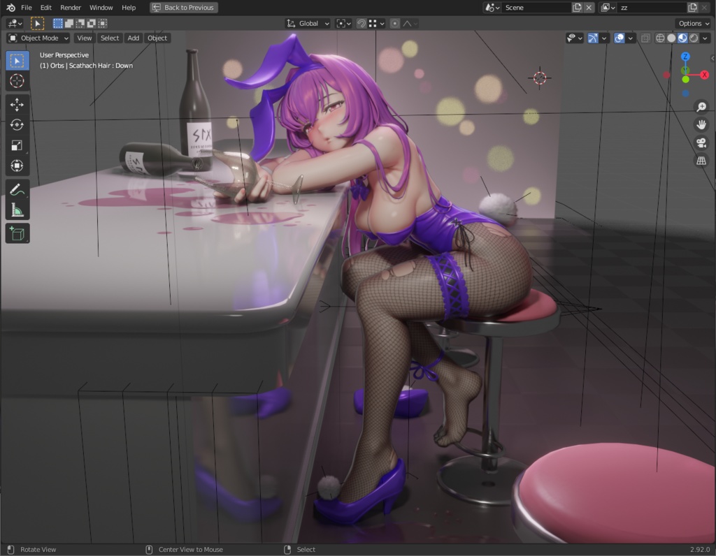 スカサハ (Scathach) (blend file)