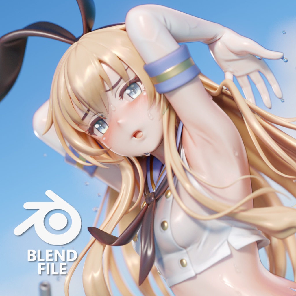 島風 (Shimakaze) (blend file)