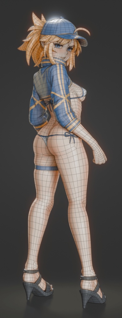 Mysterious Heroine XX (blend file)