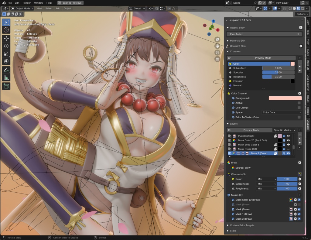 Xuanzang Sanzang (blend file)