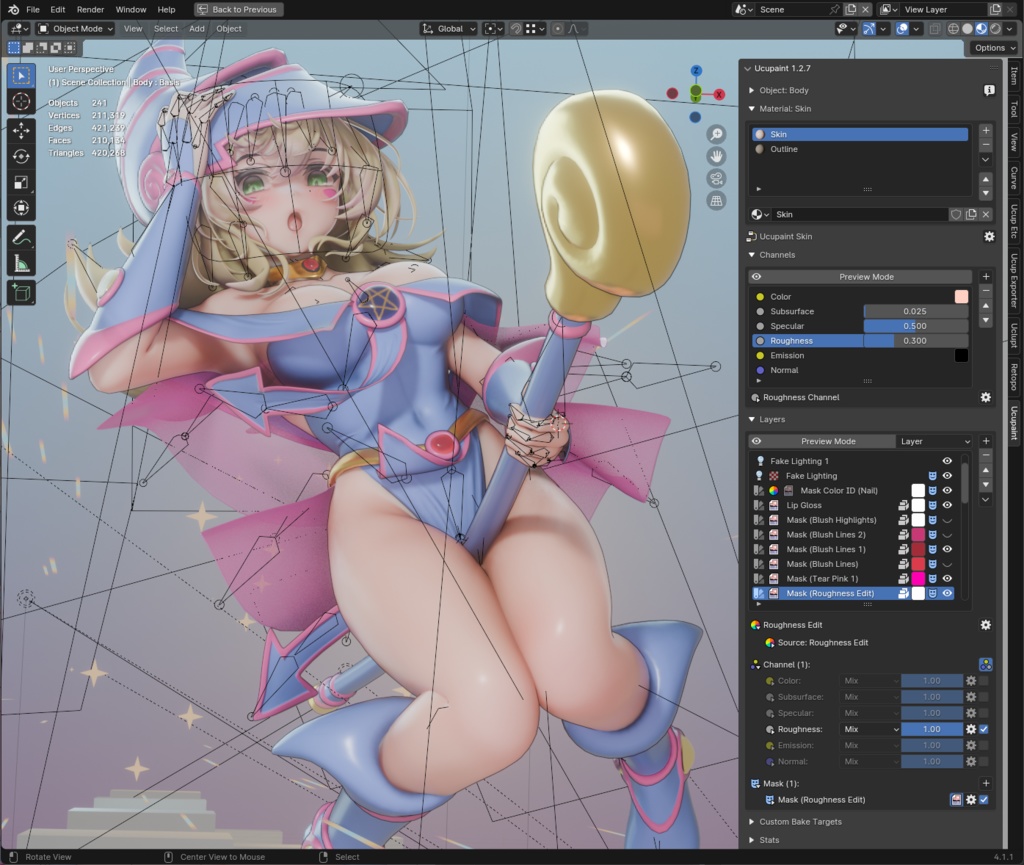 Dark Magician Girl (blend file)