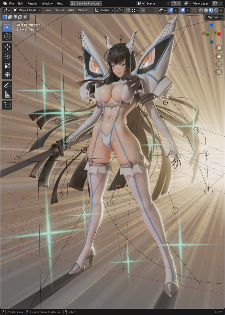 Kiryuuin Satsuki (blend file)