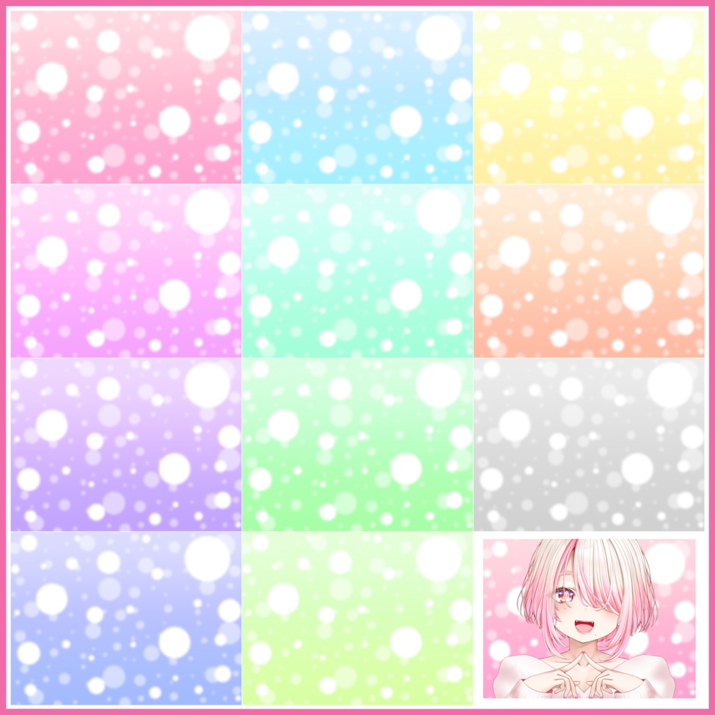 【VTuber・VLiver素材】ポップなカメラポーズフレーム【私を写して】
